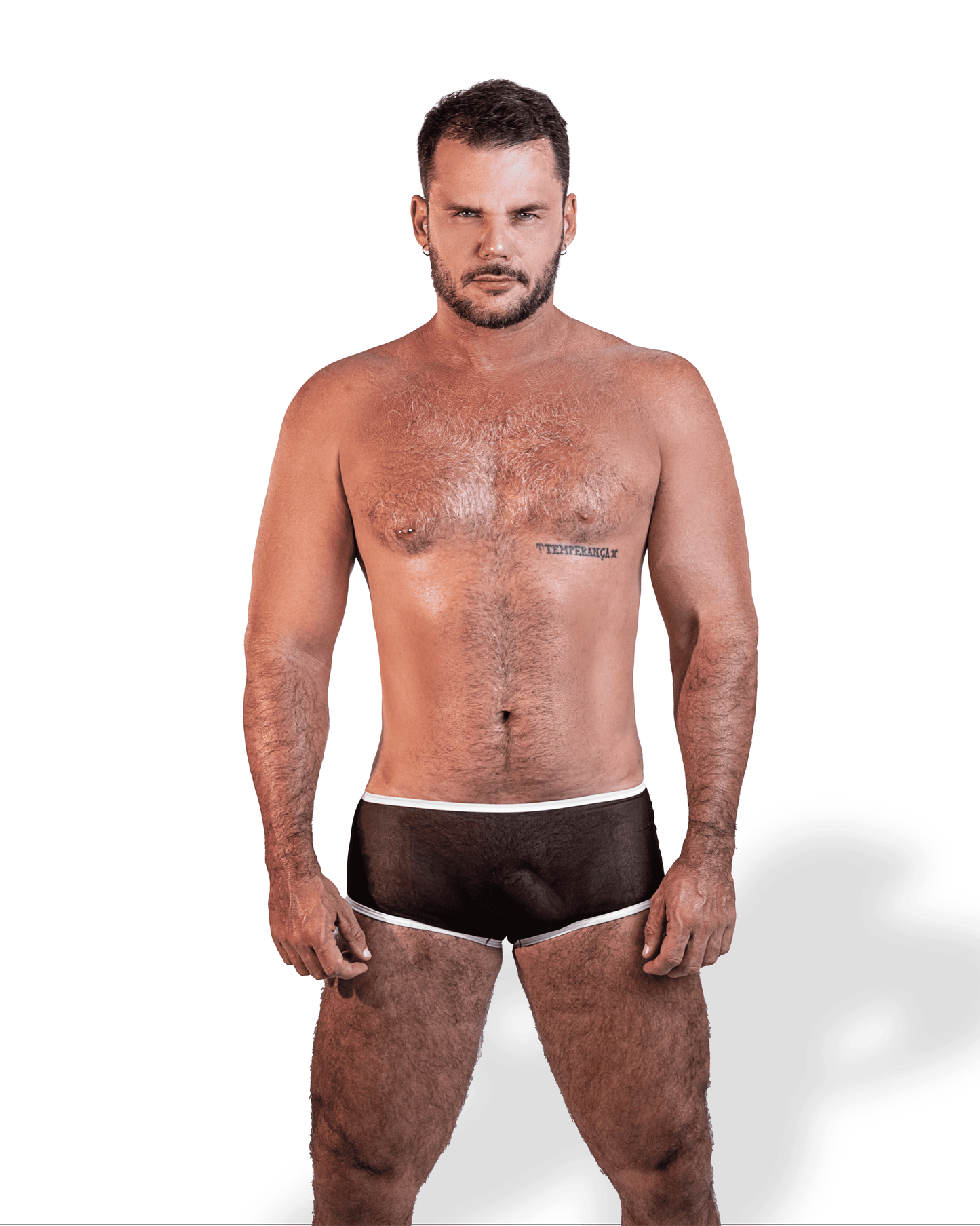 CUECA OBSESSED ALL TULLE WHITE AND BLACK