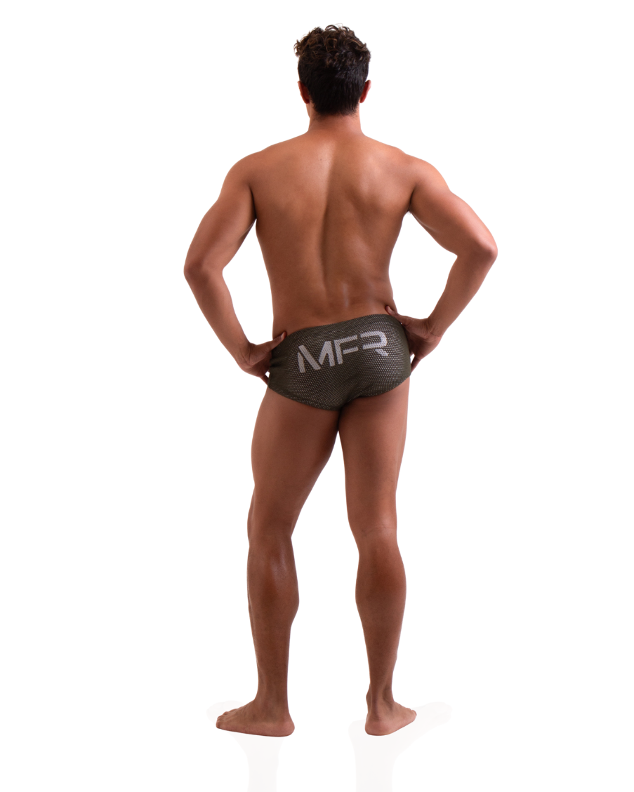 Sunga Mesh Búzios Slip Green Army