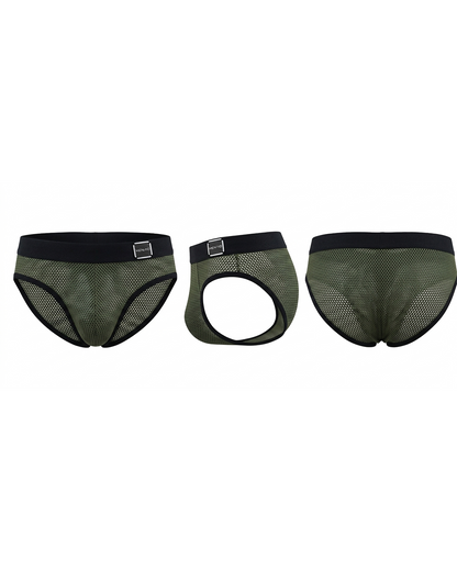 CUECA MESH GREEN ARMY