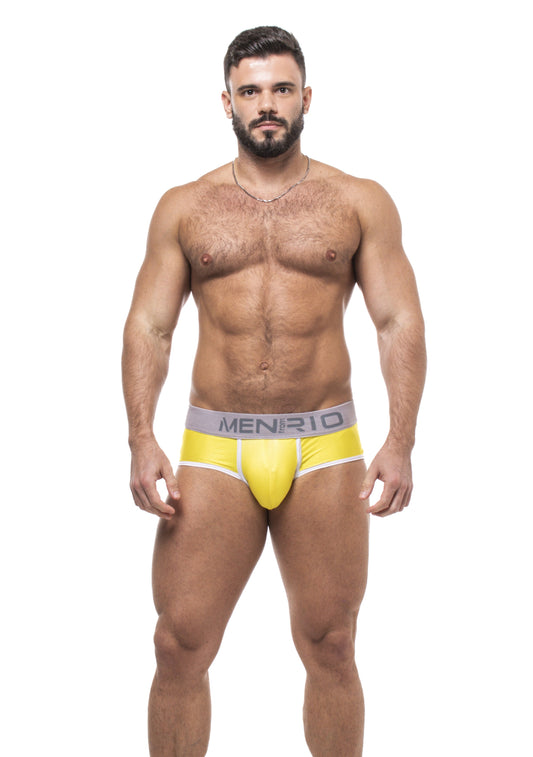 CUECA AFFAIR CLUB 5CM AMARELO E CINZA