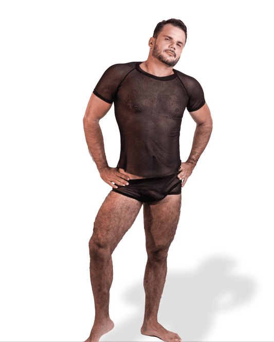 CAMISA OBSESSED ALL TULLE BLACK 