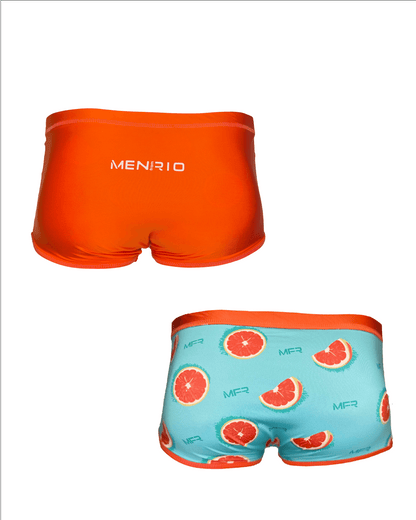 SUNGA ARPOADOR  BOXER LARANJA DUPLA FACE