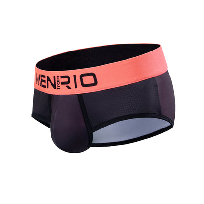 CUECA AFFAIR CLUB 5CM PRETO E LARANJA