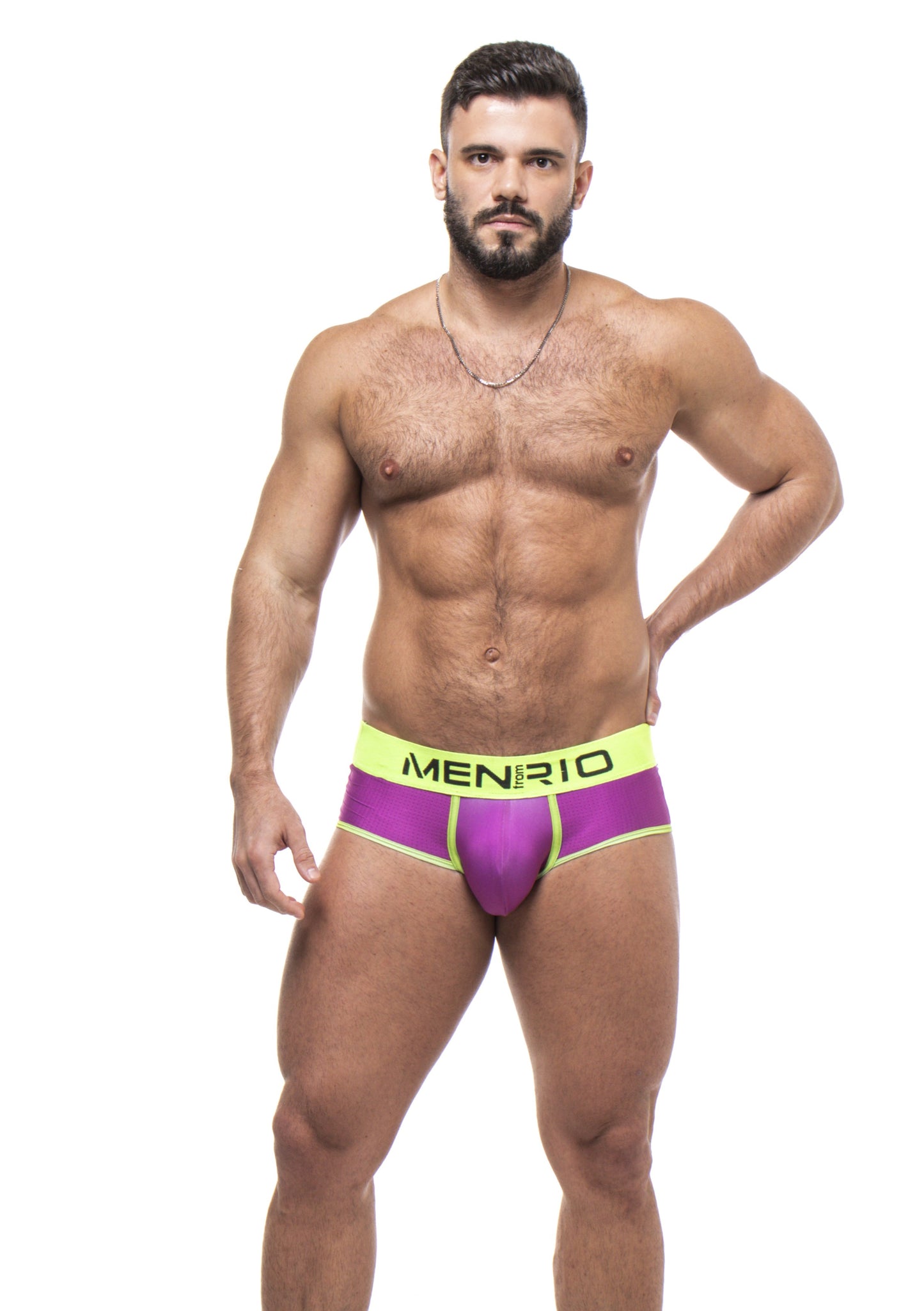 CUECA AFFAIR CLUB 5CM ROXO E VERDE