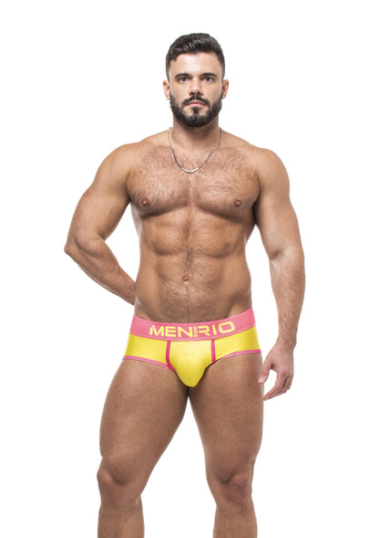 CUECA AFFAIR CLUB 5CM AMARELO E ROSA