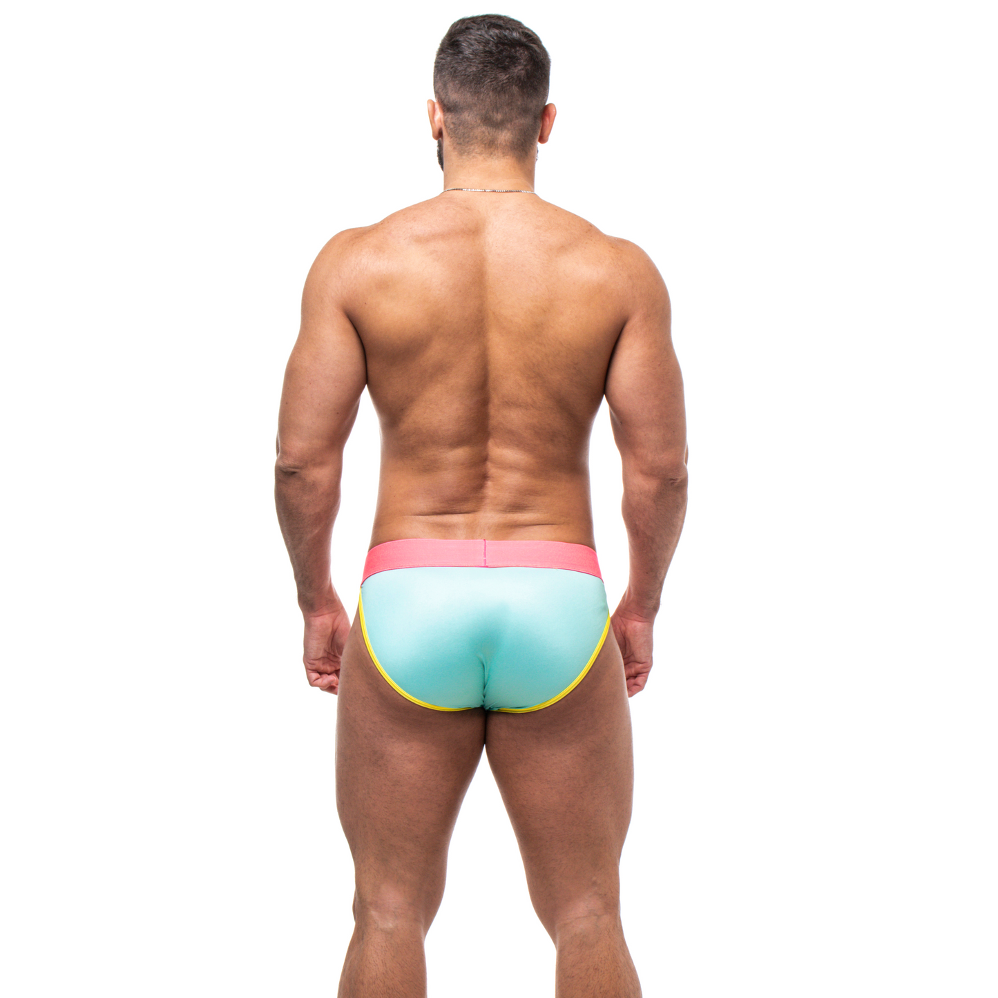 CUECA SEXY UNDIES  5CM AQUAMARINE E ROSA