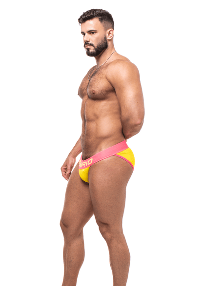 CUECA SEXY UNDIES 5CM AMARELO E ROSA
