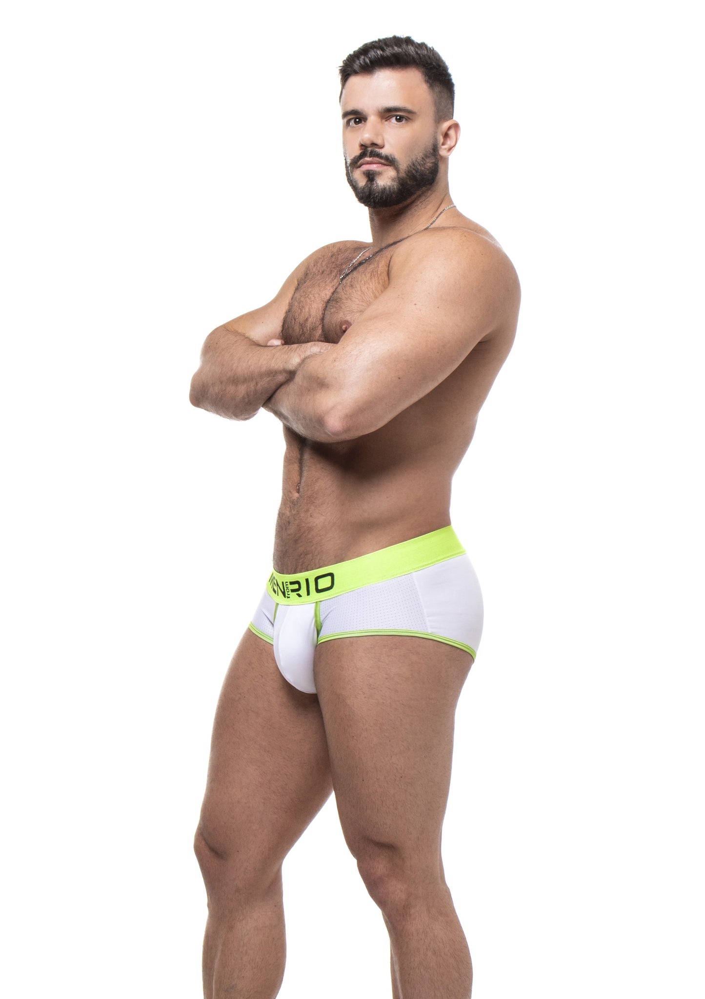 CUECA AFFAIR CLUB 5CM BRANCO E VERDE
