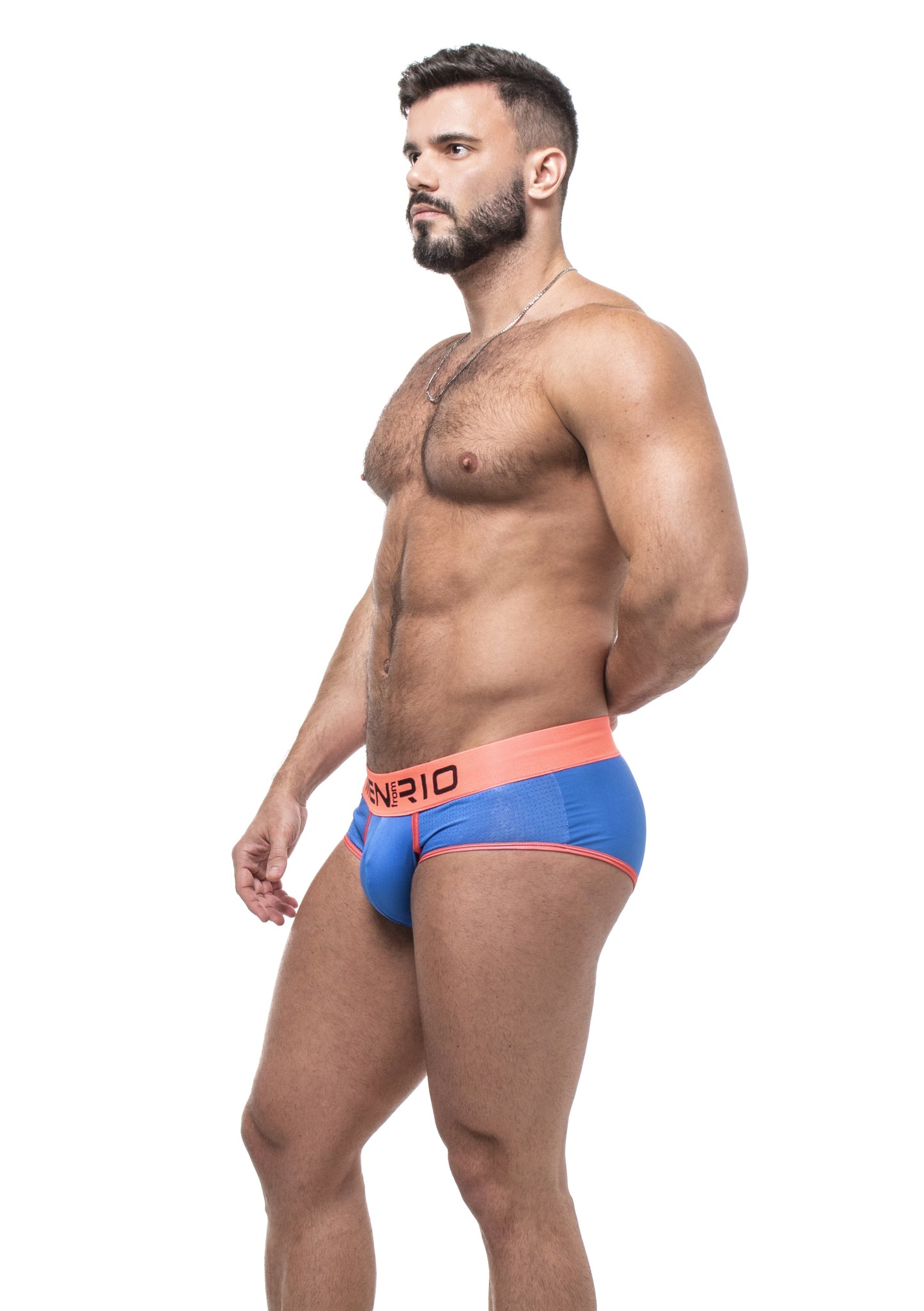 CUECA AFFAIR CLUB  5CM AZUL E LARANJA