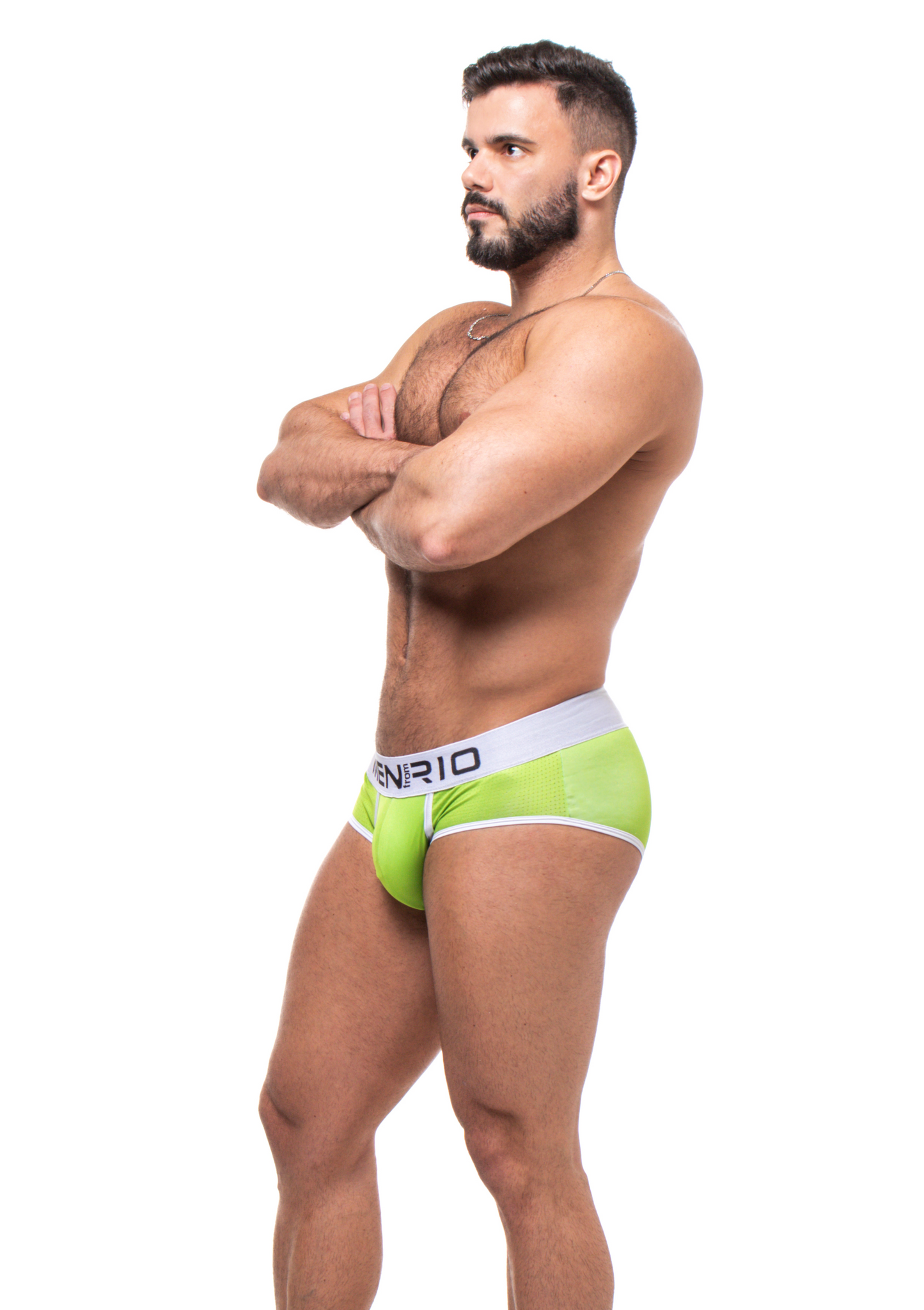 CUECA AFFAIR CLUB 5CM VERDE E BRANCO
