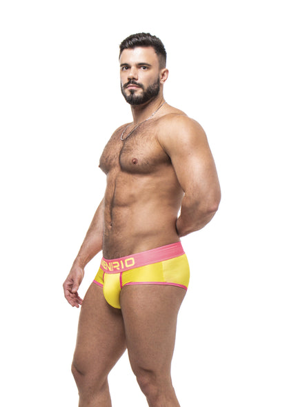 CUECA AFFAIR CLUB 5CM AMARELO E ROSA