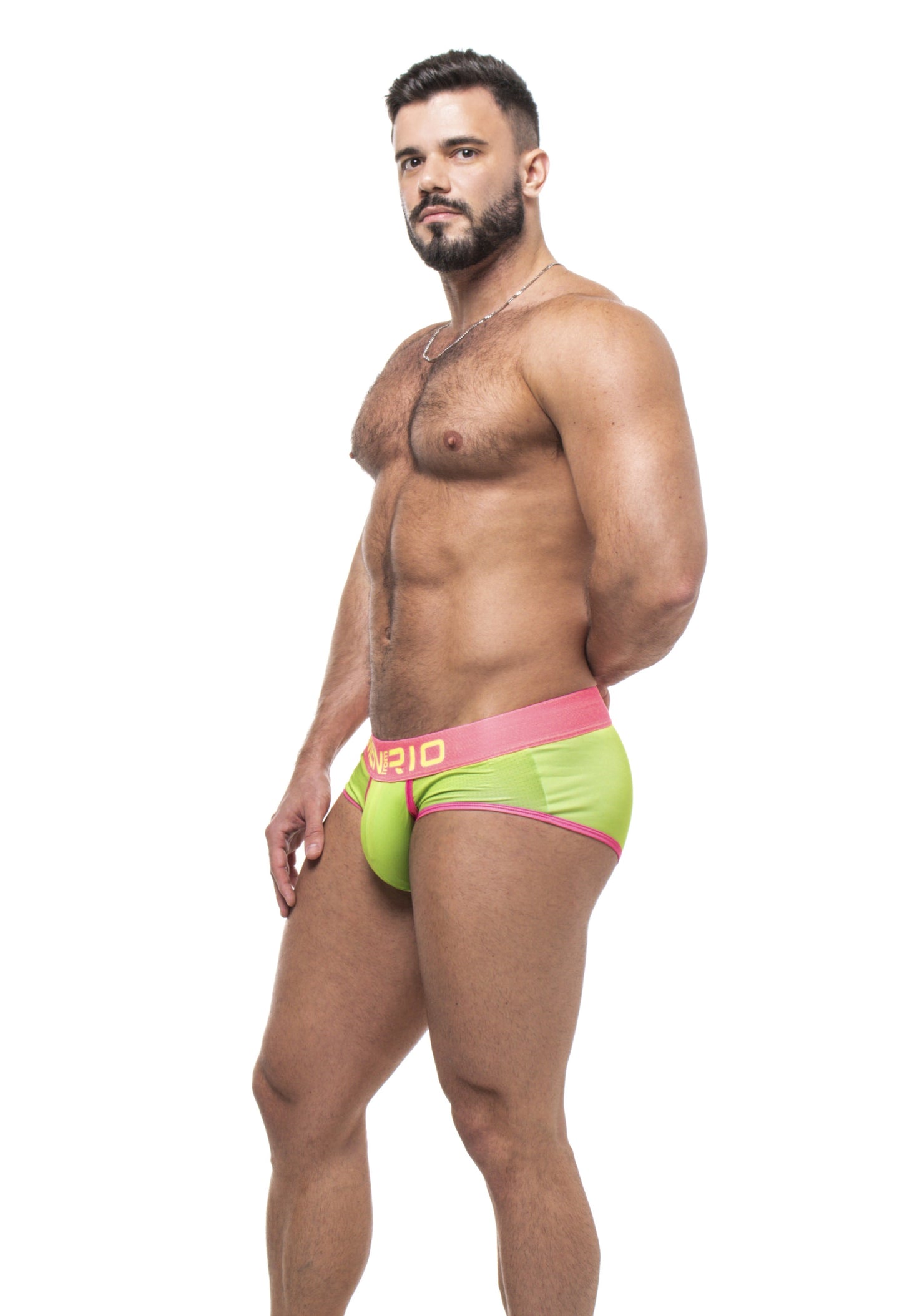 CUECA AFFAIR CLUB 5CM VERDE  E ROSA