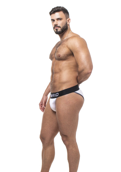 CUECA SEXY UNDIES 5CM BRANCO E PRETO
