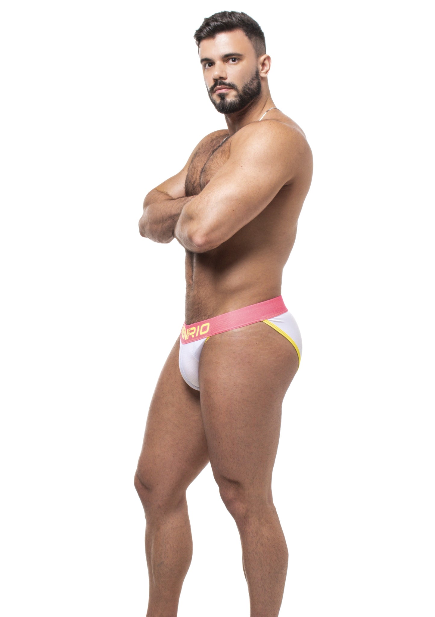 CUECA SEXY UNDIES 5CM BRANCO E ROSA