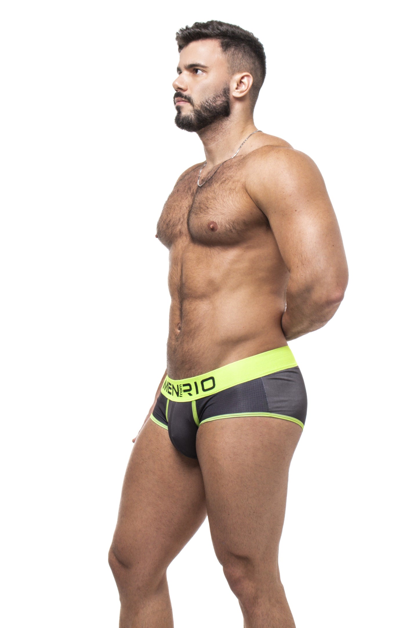 CUECA AFFAIR CLUB 5CM PRETO E VERDE