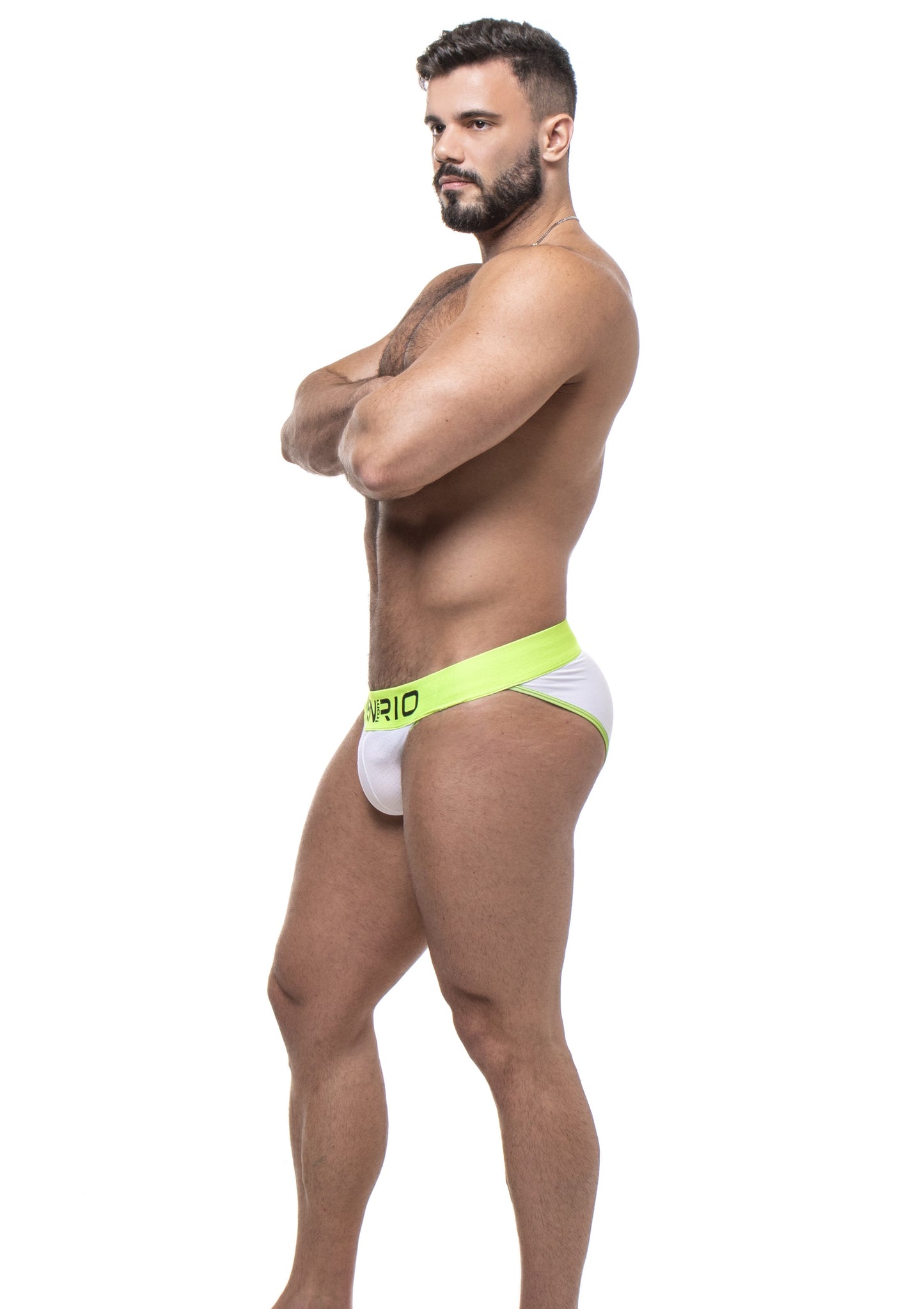 CUECA SEXY UNDIES  5CM BRANCO E VERDE