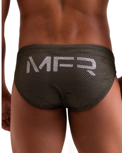 Sunga Mesh Búzios Slip Green Army