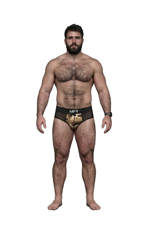 CUECA BRIEF SLIM TERRITÓRIO AREIA