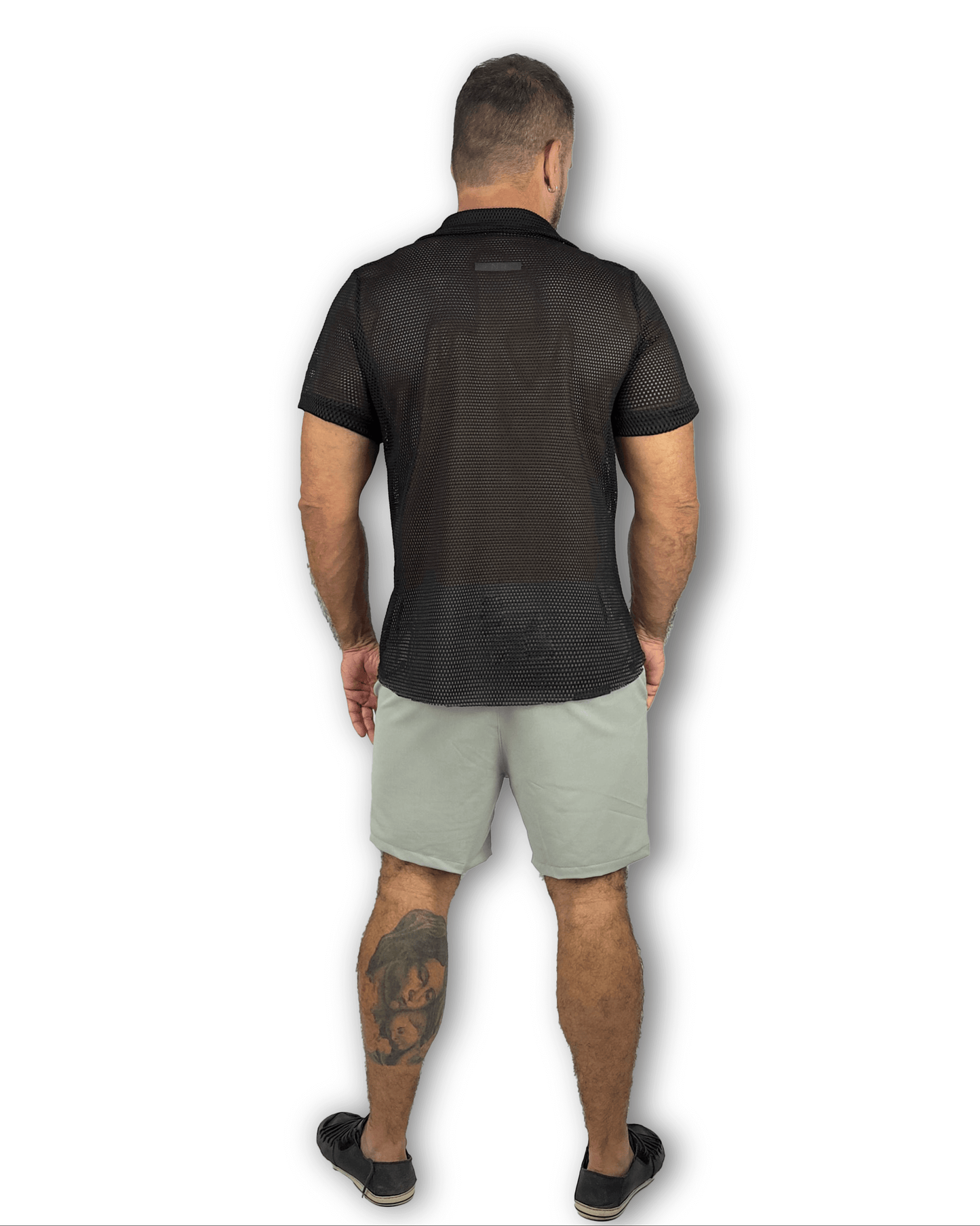 CAMISA RESORT MESH BÚZIOS All Black