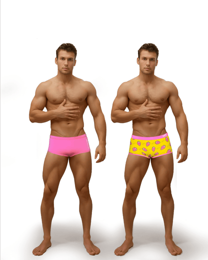 SUNGA ARPOADOR  BOXER ROSA DUPLA FACE