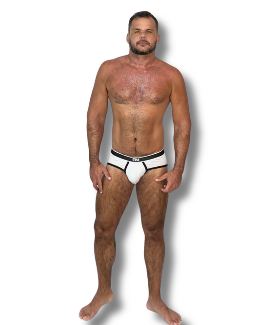 CUECA 5 URBANO BRIEF BRANCO E PRETO