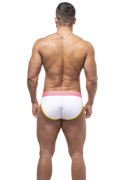 CUECA SEXY UNDIES 5CM BRANCO E ROSA