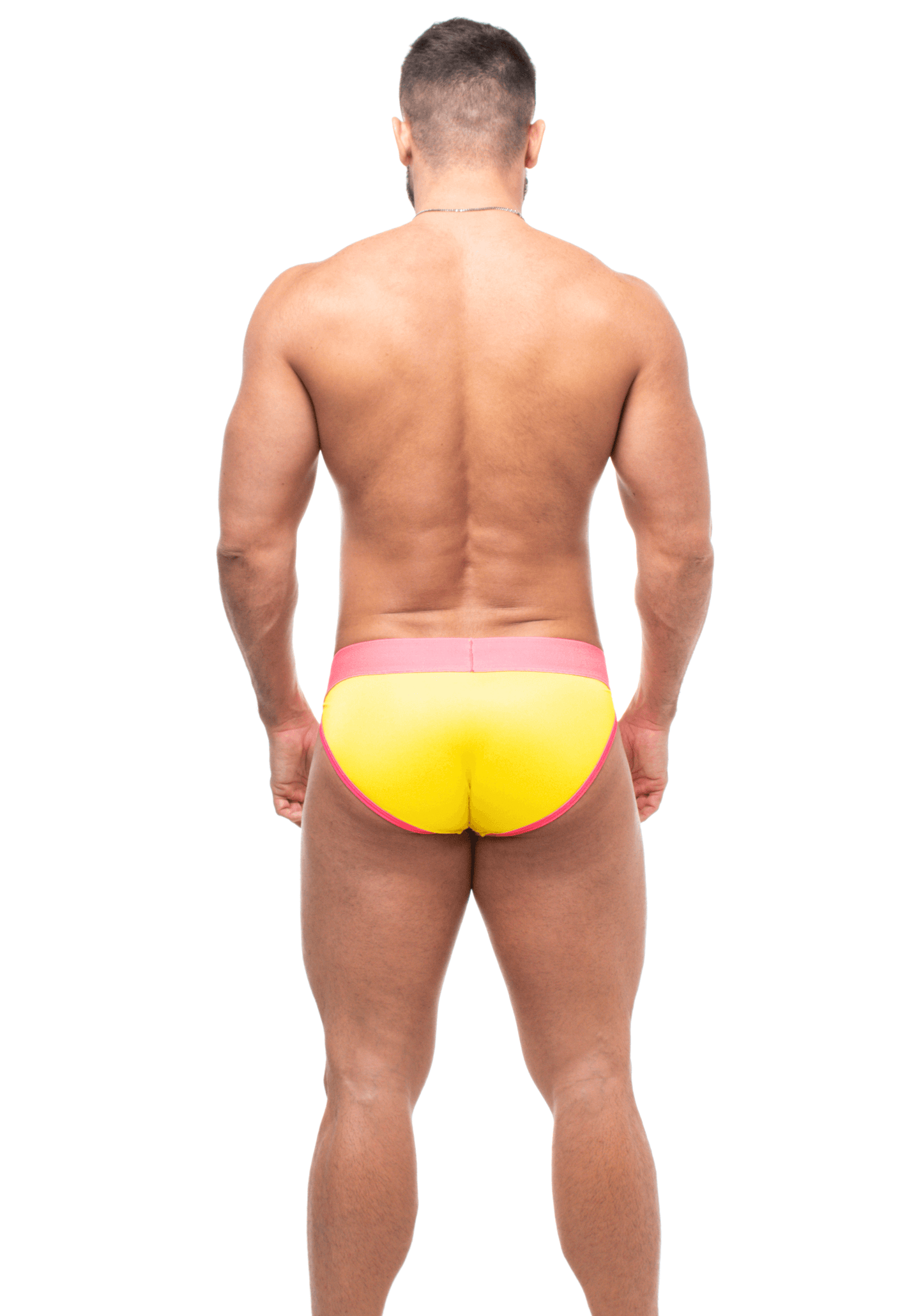 CUECA SEXY UNDIES 5CM AMARELO E ROSA