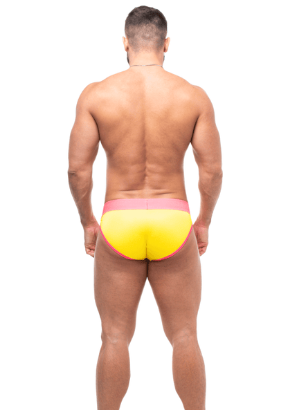 CUECA SEXY UNDIES 5CM AMARELO E ROSA