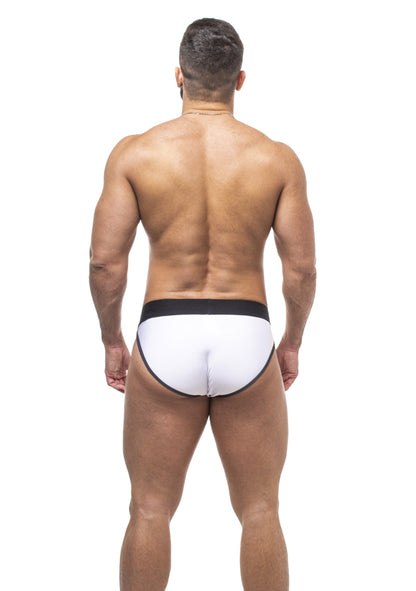 CUECA SEXY UNDIES 5CM BRANCO E PRETO