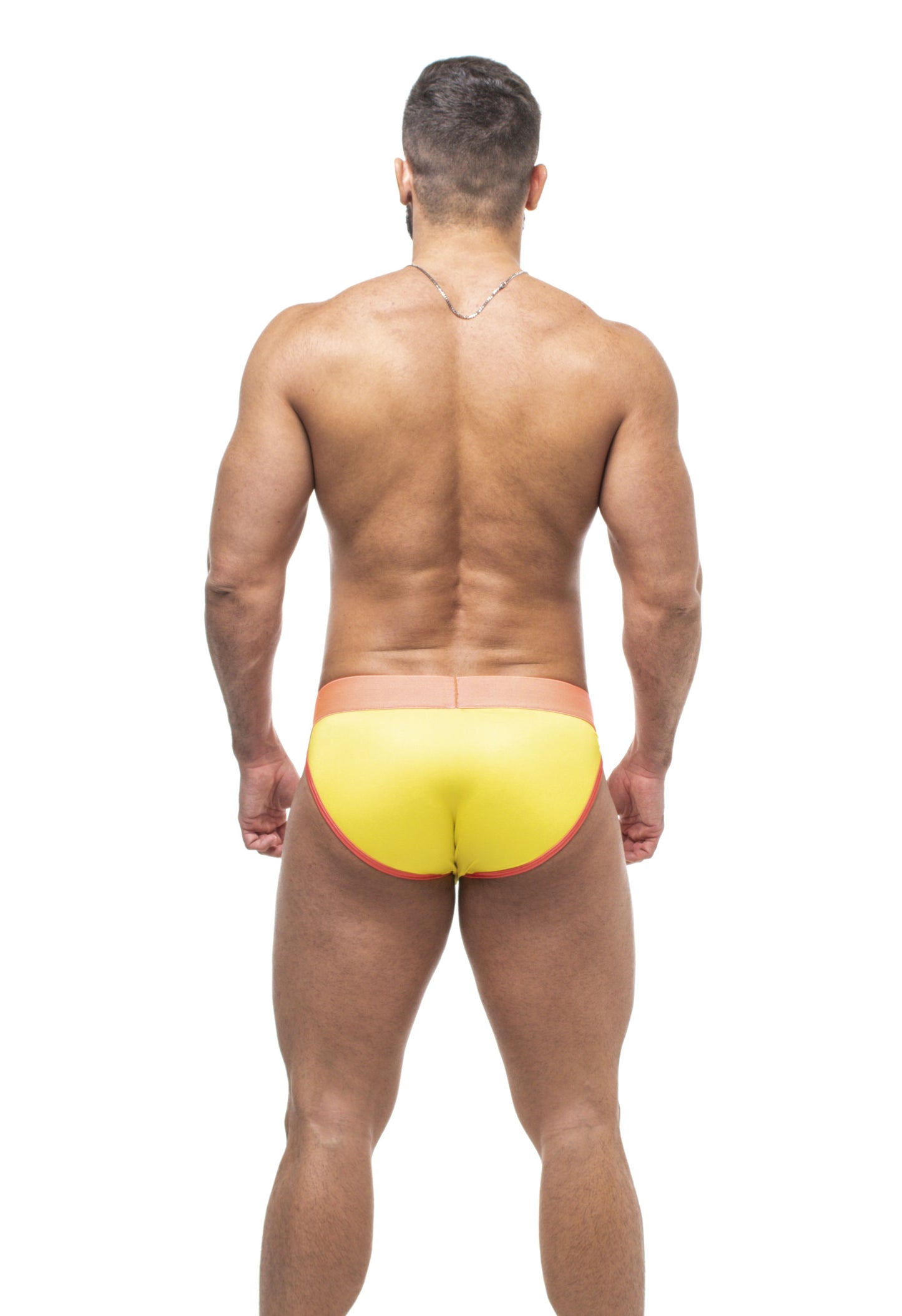 CUECA SEXY UNDIES 5CM AMARELO E LARANJA