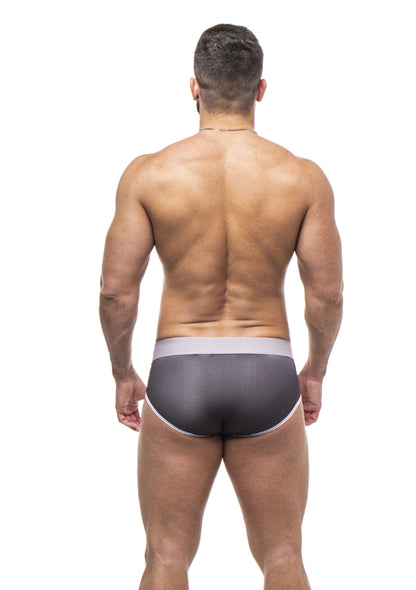 CUECA  AFFAIR CLUB 5CM PRETO E CINZA