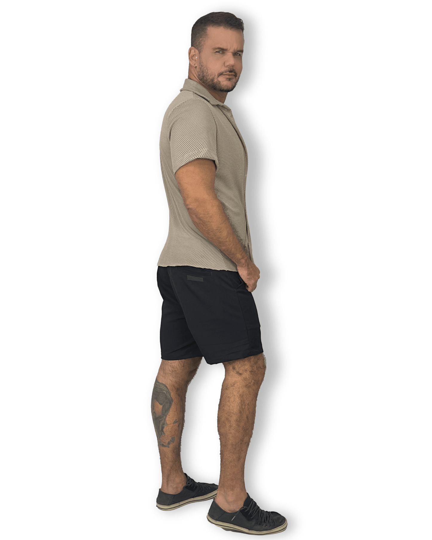 CAMISA RESORT MESH BÚZIOS KHAKI