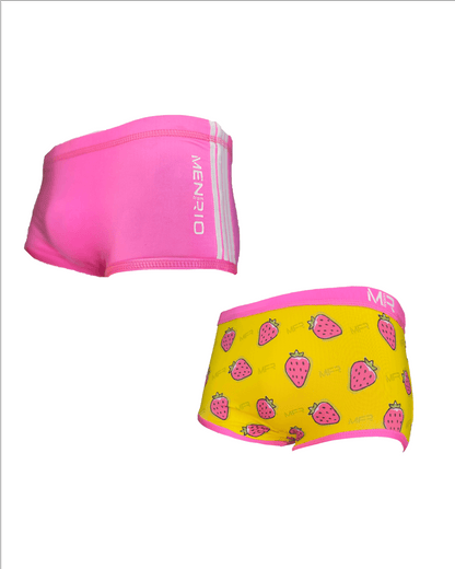 SUNGA ARPOADOR  BOXER ROSA DUPLA FACE