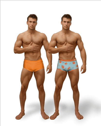 SUNGA ARPOADOR  BOXER LARANJA DUPLA FACE