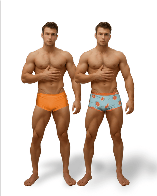 SUNGA ARPOADOR  BOXER LARANJA DUPLA FACE