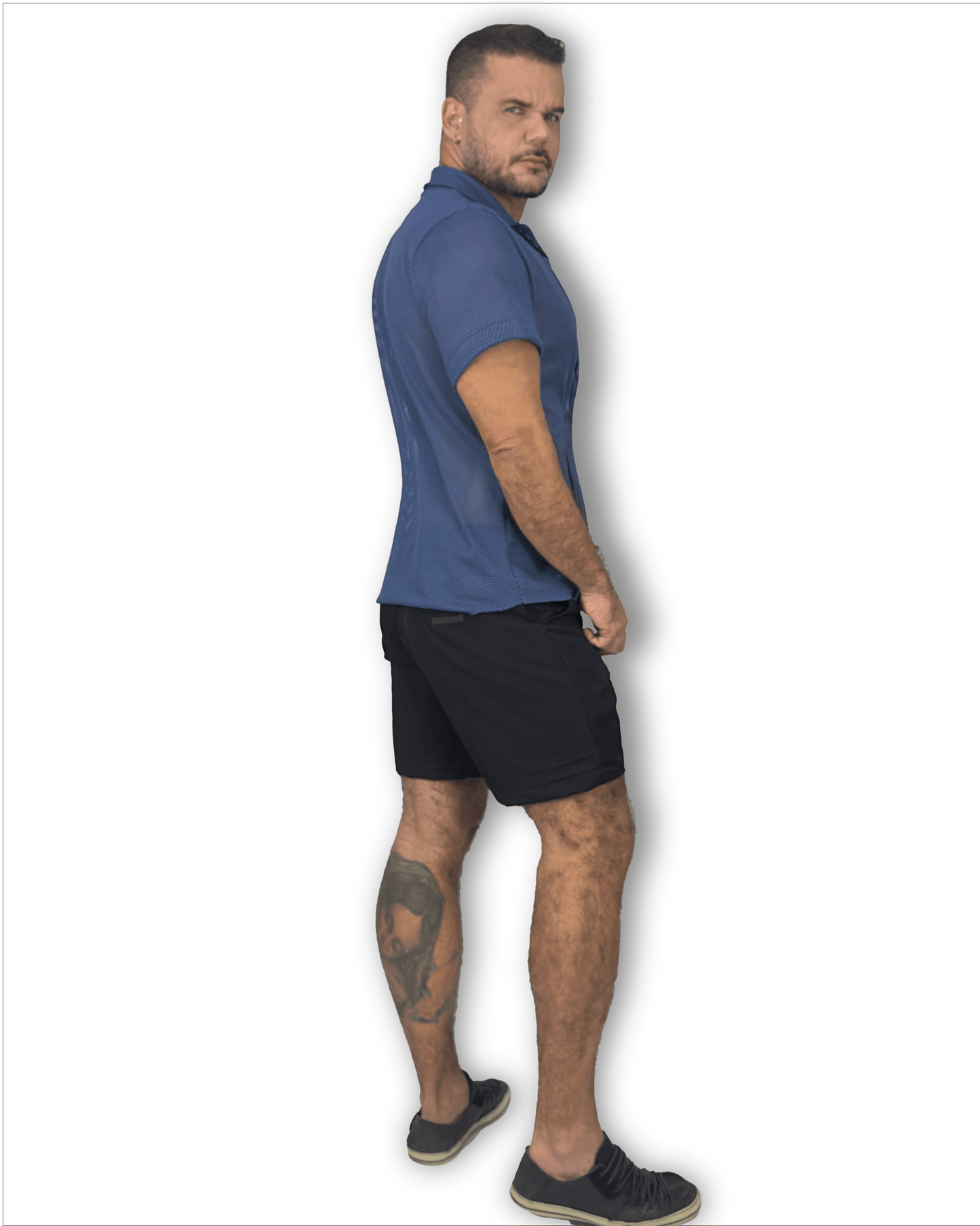 CAMISA RESORT MESH BÚZIOS Deep Blue