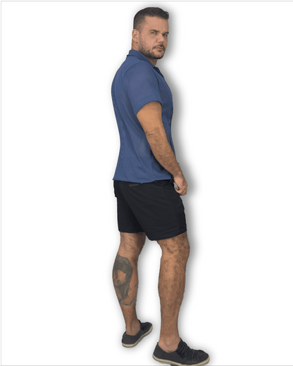 CAMISA RESORT MESH BÚZIOS Deep Blue