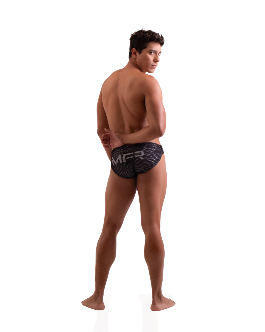 Sunga Mesh Búzios Slip All Black