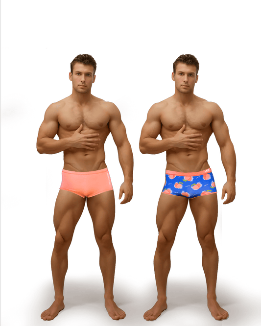 SUNGA ARPOADOR  BOXER PESSEGO DUPLA FACE