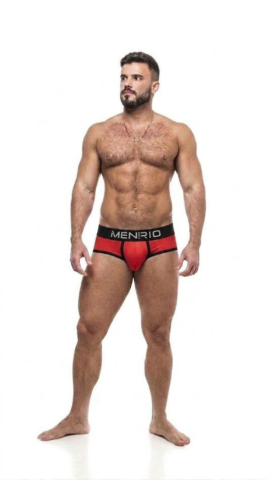 CUECA AFFAIR CLUB 5CM PRETO E VERMELHO