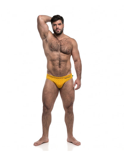 Sunga Baixo Leblon Amarelo e Laranja