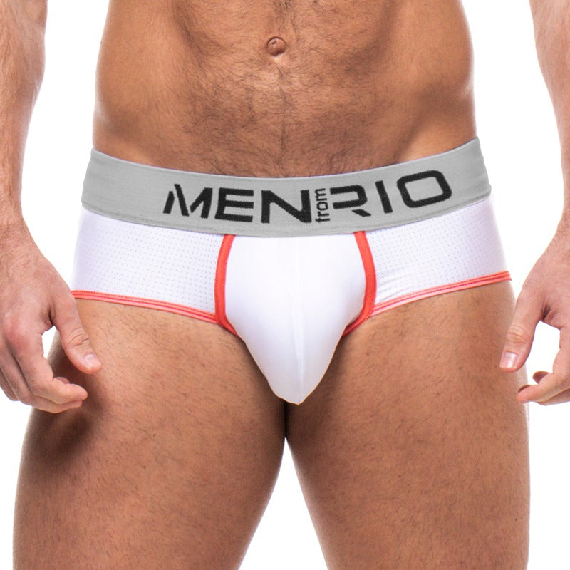 CUECA AFFAIR CLUB 5CM BRANCO E CINZA