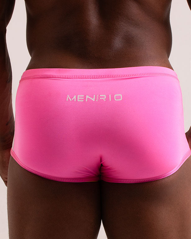 SUNGA ARPOADOR  BOXER ROSA DUPLA FACE