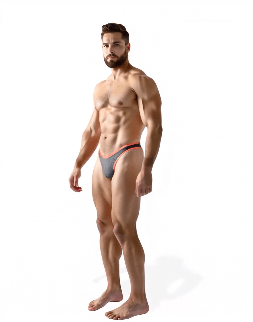 Sunga/Cueca Preto com Vermelho  Hybrid Thong