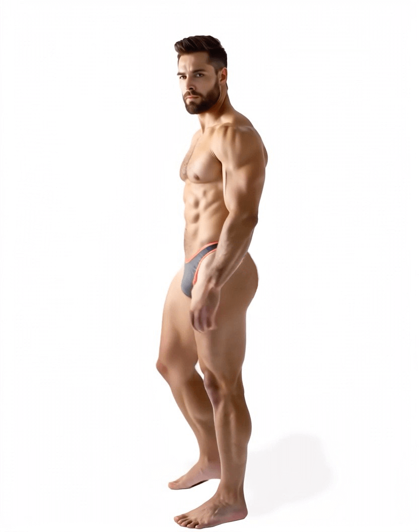 Sunga/Cueca Preto com Vermelho  Hybrid Thong