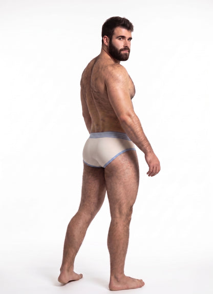 Cueca Icon Slim White & Off Blue
