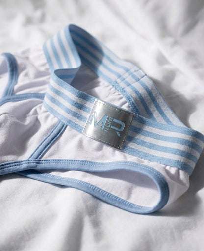 Cueca Icon Slim White & Off Blue