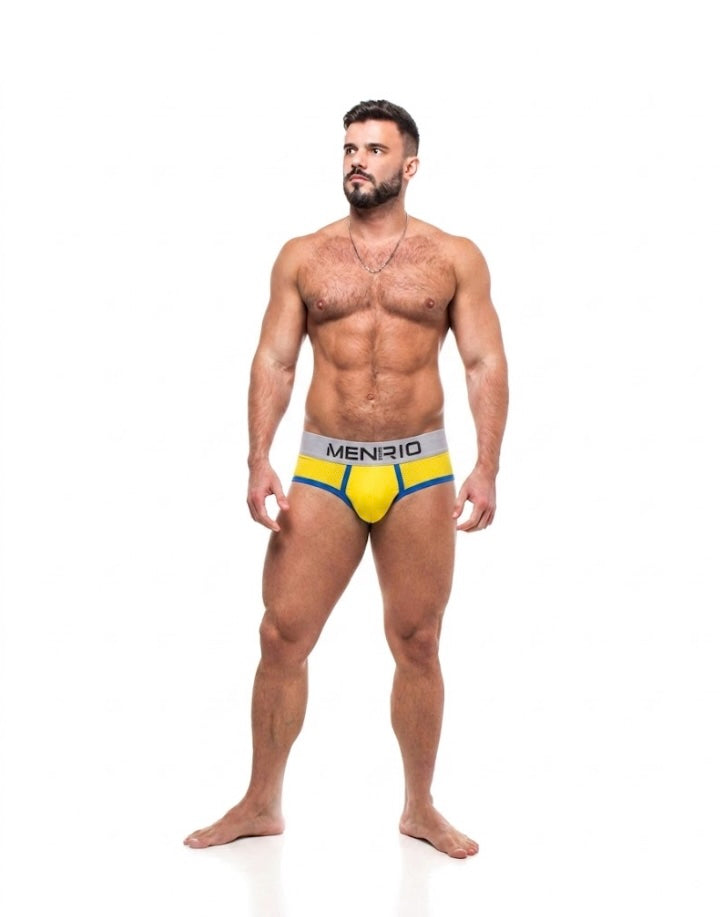 AFFAIR CLUB 5CM UNDERWEAR YELLOW AND WHITE
