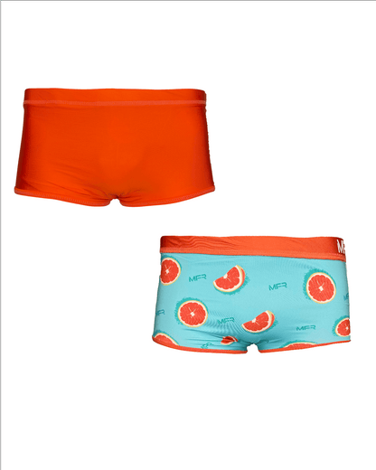 SUNGA ARPOADOR  BOXER LARANJA DUPLA FACE