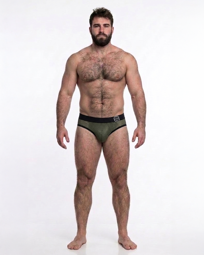CUECA MESH GREEN ARMY
